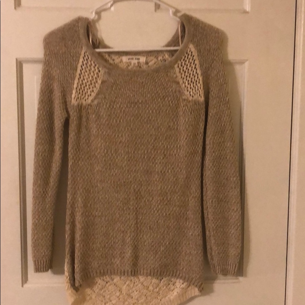 Tan and cream sweater